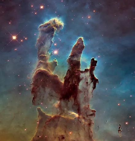 Space-telescope photo of Eagle Nebula (M16)