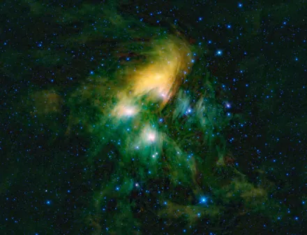 Space-telescope photo of Pleiades (M45)