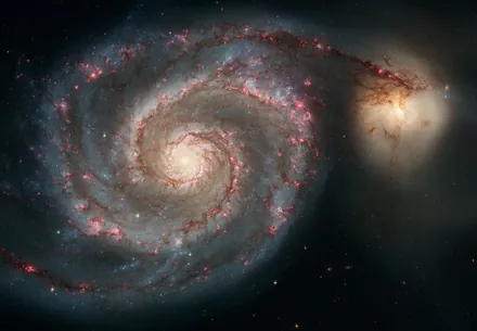 Space-telescope photo of Whirlpool (M51)